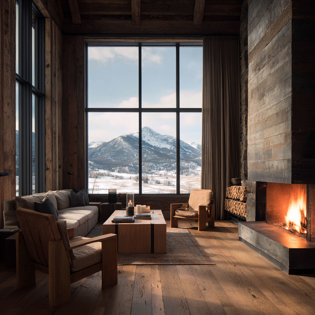 rustic modern living room