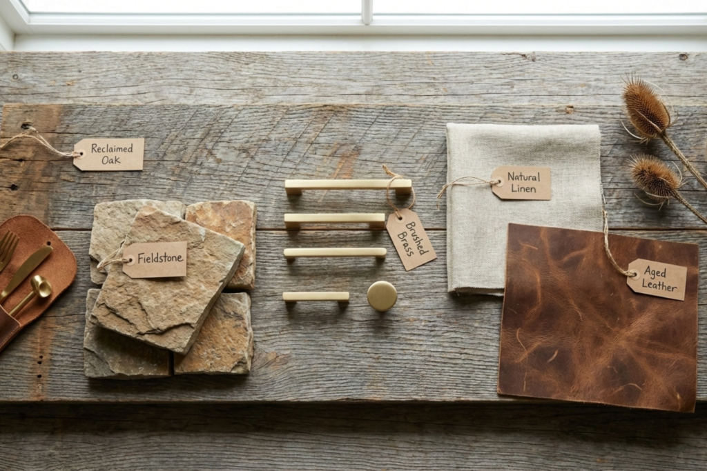 rustic modern material board