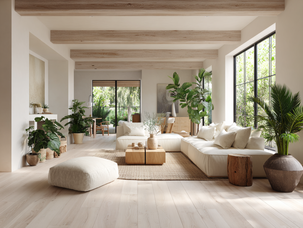 Japandi living room.