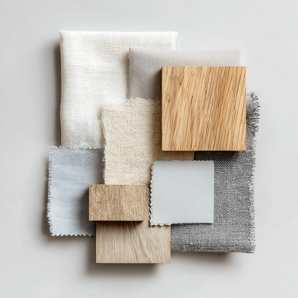 scandinavian color palette and natural materials